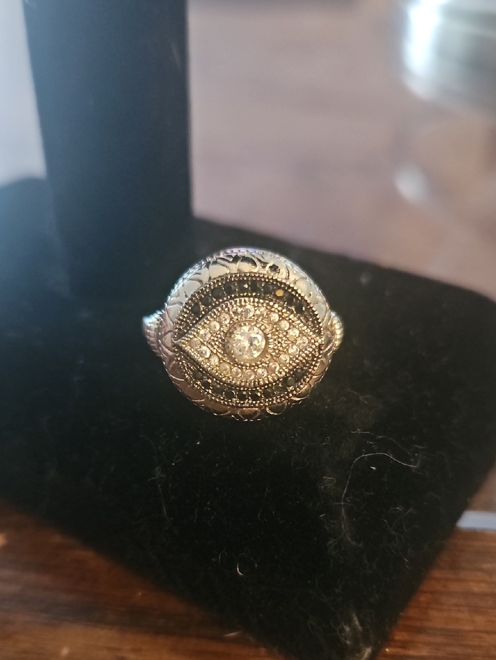 Sterling Silver Evil Eye Ring - 7
